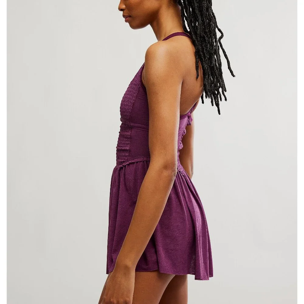 🎉LAST CHANCE🎉 FP MOVEMENT Smockin Hot Dress / Black Cherry - Picture 5 of 8